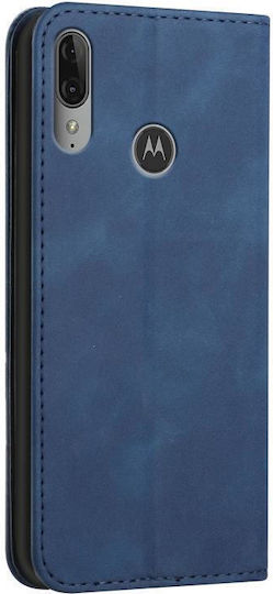 Moto Book Δερμάτινο Μπλε (Motorola Moto E6 Plus)