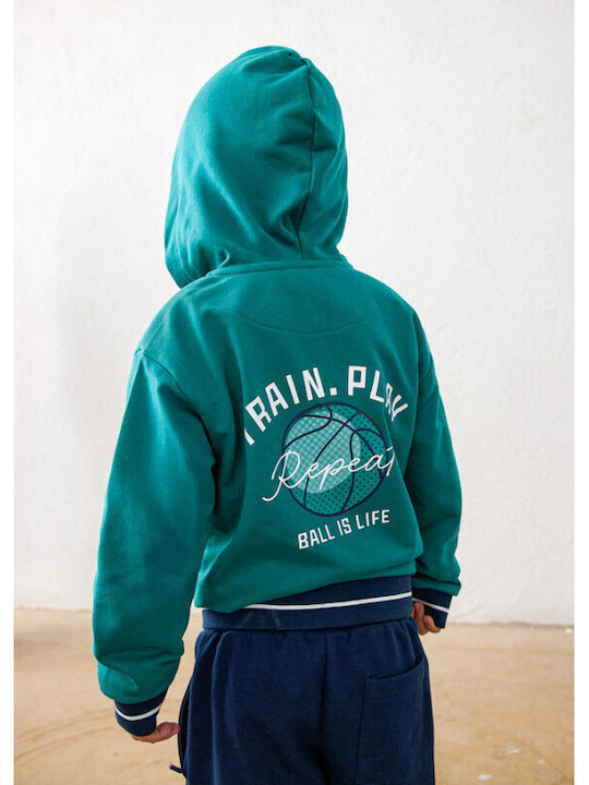 Kids Tracksuits Green 2 Pieces