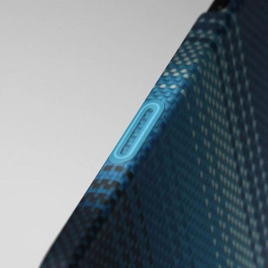 Pitaka Back Cover Aramid Fiber 1mm Albastru (iPhone 17)