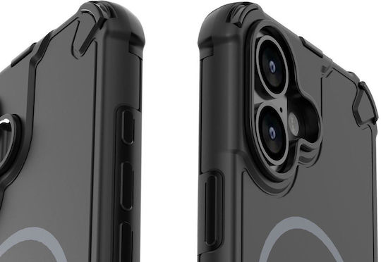 Defender 2in1 Магнитен Калъф За iPhone 16 6 1 Черен