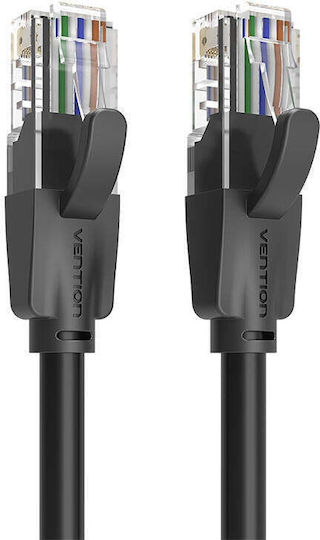 Vention U/UTP Кат.6 (Gigabit) Мрежов Кабел Ethernet 25m Черен