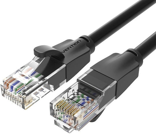 Vention U/UTP Cat.6 (Gigabit) Καλώδιο Δικτύου Ethernet 15m Μαύρο
