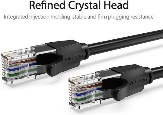 Vention U/UTP Cat.6 (Gigabit) Cablu de Rețea Ethernet 1m Negru
