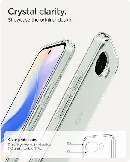 Spigen Ultra Hybrid Заден Калъф Силикон / Пластмаса Прозрачен (Google Pixel 10a)