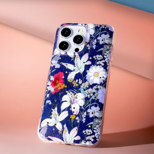 Glam Umschlag Rückseite Silikon 2mm Blau (Galaxy A17)