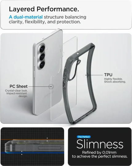 Spigen Ultra Hybrid Rückseite Silikon Kunststoff 2mm Semi-Transparent Galaxy S26