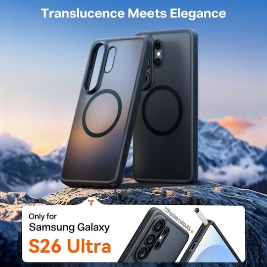 Torras Guardian-mag Silicone Black Back Cover (Galaxy S26 Ultra)