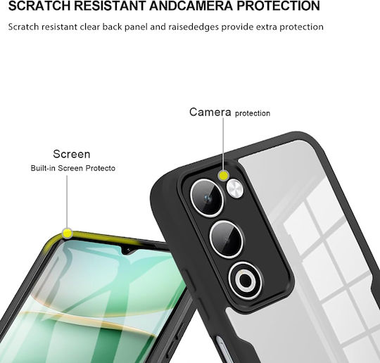 Techsuit ColorVerse Silicone 360 Full Cover Set with Tempered Glass Pink Oppo A5