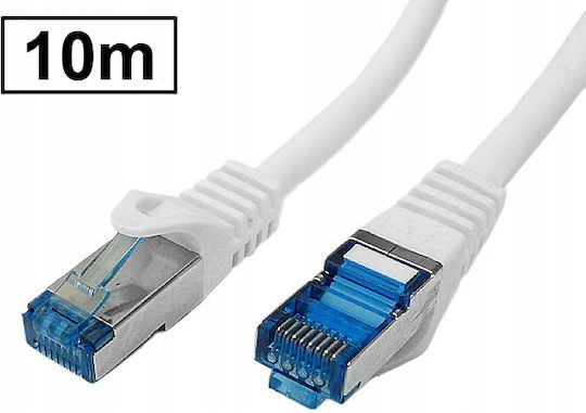 LogiLink S/FTP Cat.6a (Gigabit) Καλώδιο Δικτύου Ethernet 10m Λευκό