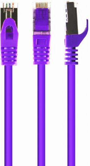 Cablexpert S/FTP Cat.6a (Gigabit) Καλώδιο Δικτύου Ethernet 0.5m Μωβ
