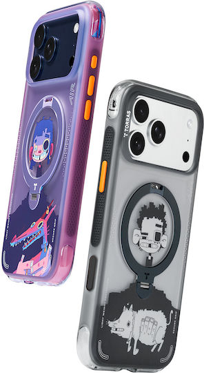 Torras Ostand Spin Back Cover Πλαστικό / Σιλικόνης Μαύρο (iPhone 17 Pro Max)