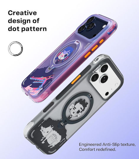 Torras Ostand Spin Back Cover Πλαστικό / Σιλικόνης Μαύρο (iPhone 17 Pro Max)