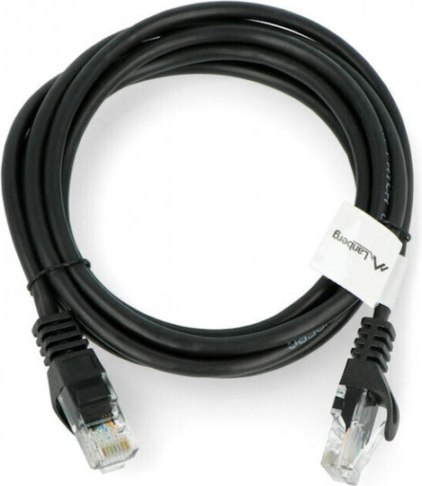 Lanberg U/UTP Cat.5e (Gigabit) Мрежов Кабел Ethernet 2м Черен