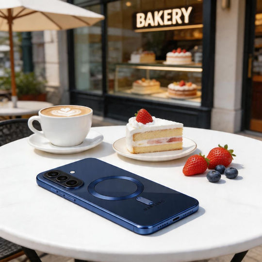 Tech-Protect Magflex Umschlag Rückseite Silikon Marineblau Galaxy A57