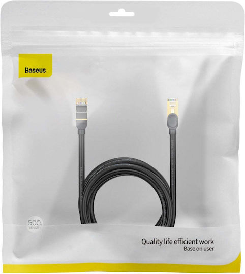 Baseus U/UTP Cat.7 (10Gbps) Καλώδιο Δικτύου Ethernet 5m Μαύρο