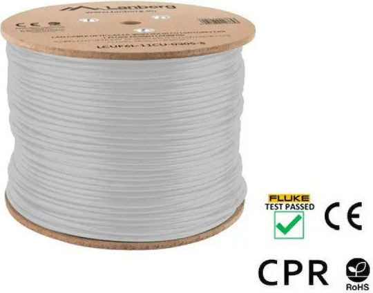Lanberg U/FTP (STP) Cat.6 (Gigabit) Network Cable Ethernet Without Connectors 305m Gray
