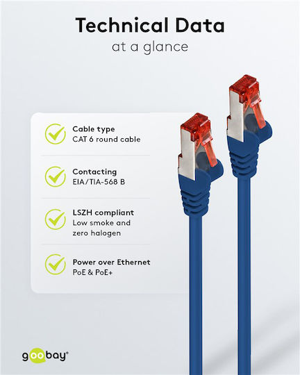 Microconnect S/FTP Kat.6 Gigabit Netzwerkkabel Ethernet 3m Blau
