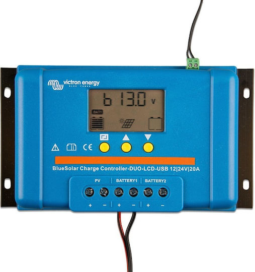 Victron Energy BlueSolar PWM DUO-LCD&USB 12/24V-20A Controler de încărcare solară 24V 20A