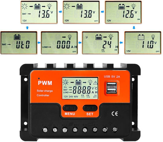 Andowl Ρυθμιστής Φόρτισης PWM 12V 40A