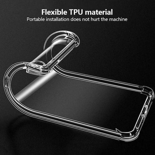 Techsuit Удароустойчив Прозрачен Силиконов Калъф За Мобилен Телефон Xiaomi Poco X8 Pro Max Димно Черен