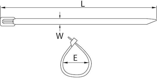 Commel Metallic Cable Ties 500mm x 4.6mm 25 pcs 365-182