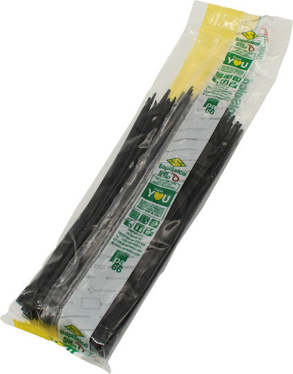 Sapiselco Plastic Cable Ties 140mmx3.5mm In Black Colour 100pcs SEL.3.210