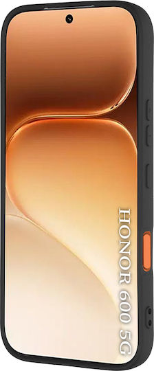 Techsuit Softflex Rückseite Umschlag aus Silikon Schwarz (Honor 600)