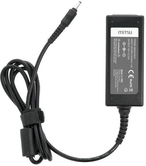 Mitsu Laptop Charger 45W 19V 2.37A for Acer with Detachable Power Cord