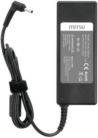 Mitsu Laptop Charger 90W 19.5V 4.62A for Dell with Detachable Power Cable