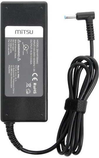 Mitsu Laptop Charger 90W 19.5V 4.62A for HP with Detachable Power Cable