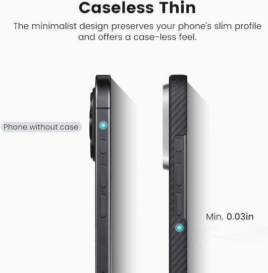 Techsuit Rückseitencover Aramidfaser 1mm Schwarz für OnePlus 15