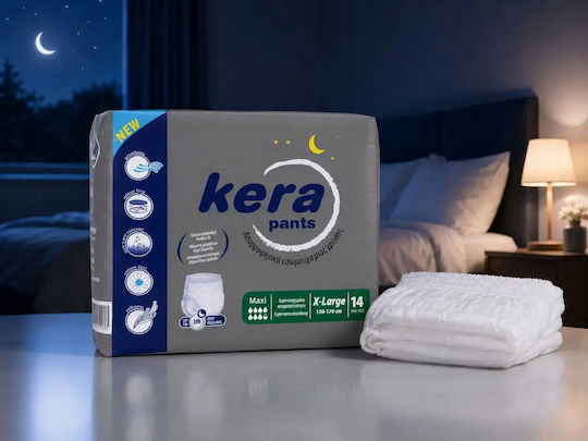 Kera Πάνες Βρακάκι Ακράτειας XLarge σε Γκρι Χρώμα 14τμχ