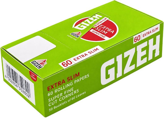 Gizeh Super Fine Хартия за търкаляне на цигари Extra Slim 60 листа 1 бр