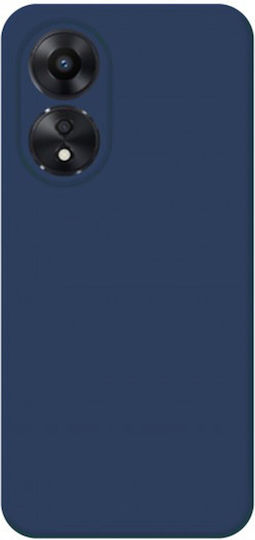 Silicone Back Cover Tempered Glass Blue Oppo A78 4G