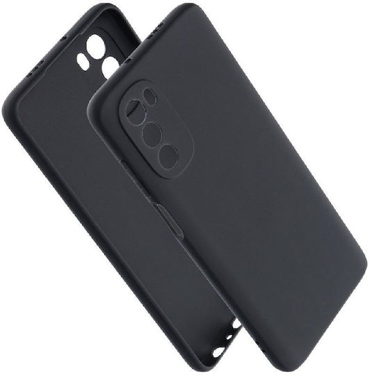Umschlag Rückseite Silikon Schwarz (MOTOROLA G62)