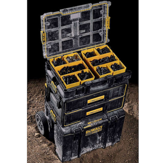 DEWALT Органайзер за инструменти 10 места с отстраняеми кутии Жълта 55x37x13см.
