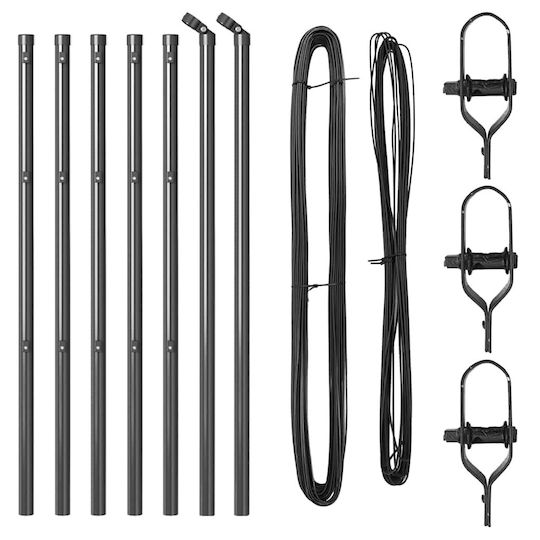 vidaXL Garden Fencing Material 7pcs Gray