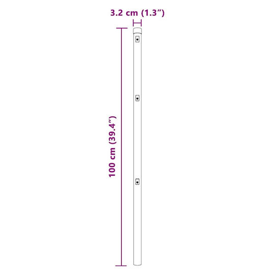 vidaXL Garden Fencing Material 7pcs Gray
