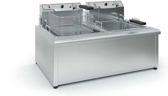 TzeTHan Electric Fryer Double 10.2kW Capacity 2x10lt 50x73x44cm Φ1000 Relay