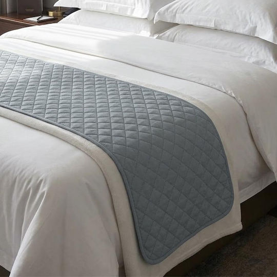 Astron Italy Bed Runner Hotel Single L180xW60cm. Gray