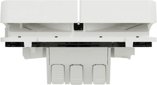 Schneider Electric Mureva Styl Waterproof Recessed Double Wall Switch Without Frame Aller Retour White