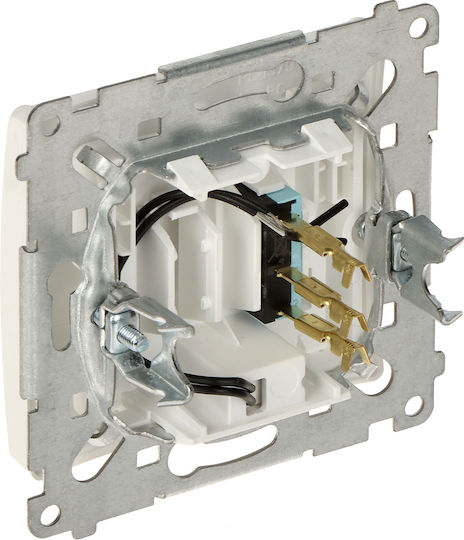 Kontakt-Simon Recessed Wall Switch Lighting One-Way without Frame White