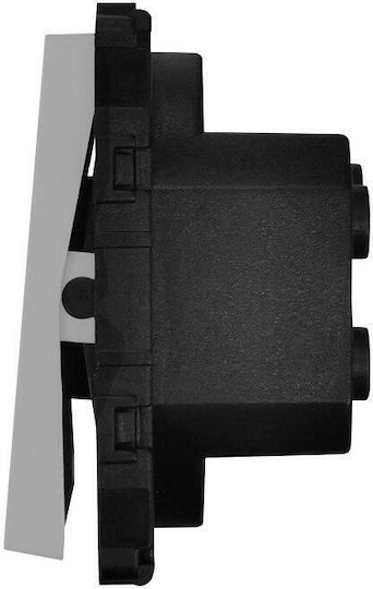 Luxion Recessed Wall Switch with Gray Frame