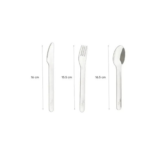 Citron Set Baby Cutlery from Silicone in Case for 18+ Months Blue 2 Pieces