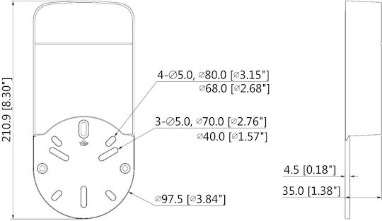Dahua Halterung für CCTV-Systemkameras Wasserdichte Anschlussdose White PFA12A