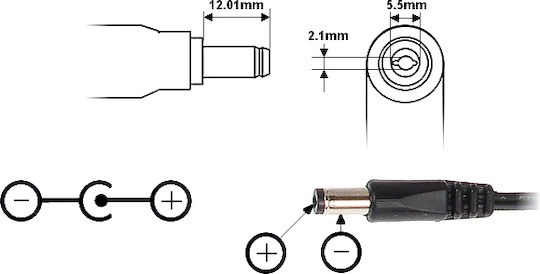 12v Dc 1.5 A Τροφοδοτικό Συστημάτων CCTV Μαύρο PSC-12015/PRO