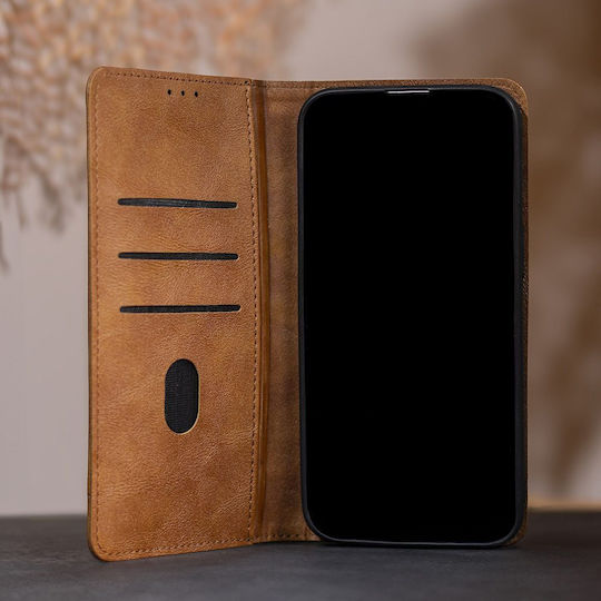 Smart Книга Силикон / Изкуствена Кожа Кафява (Redmi Note 15 Pro 5G)