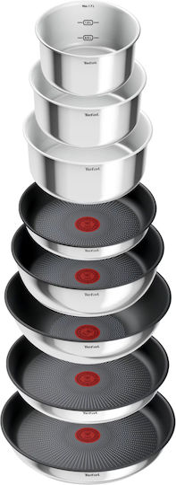 Tefal Ingenio Emotion Комплект съдове за готвене от Неръждаема стомана с Незалепващо Покритие 20 части