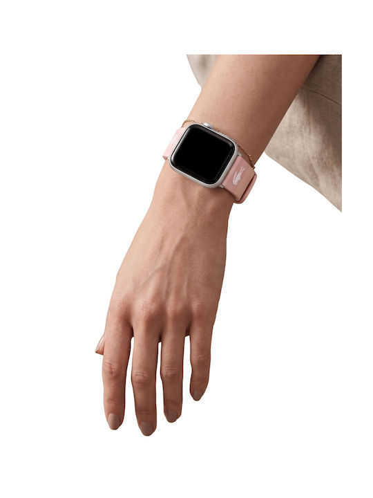 Lacoste Каишка Кожа Розов (Apple Watch 38/40/41мм) 2050031