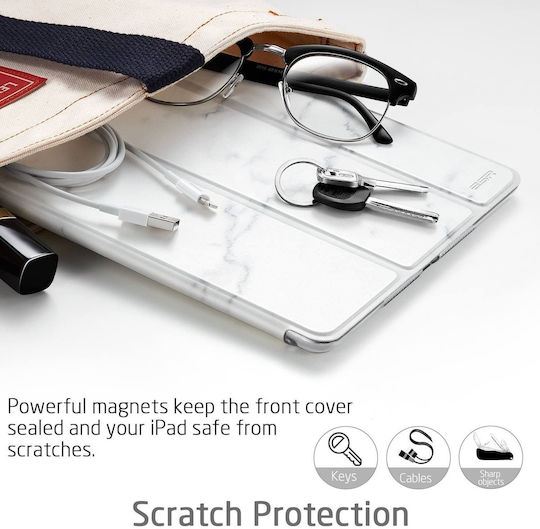 ESR Smart Case Marble Flip Cover Albă (iPad Air 2019 / iPad Pro 2017 10.5")
